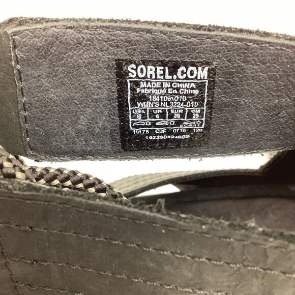 Sorel Joanie Gladiator Wedge Womens 8 Leather Sandals Black Lace-Up NWOT - Picture 12 of 12